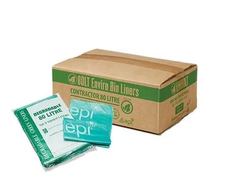 BIN LINERS ENVIROGREEN - 80LTR